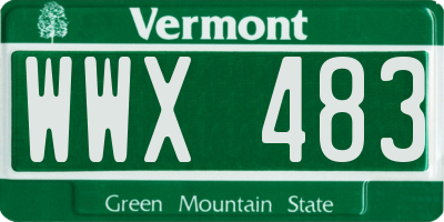 VT license plate WWX483