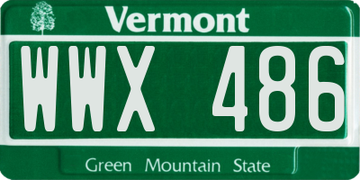 VT license plate WWX486