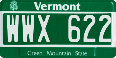 VT license plate WWX622