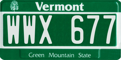 VT license plate WWX677