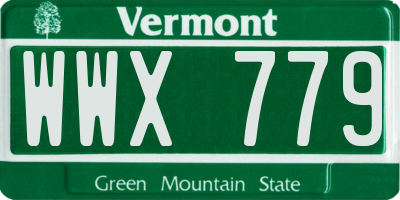 VT license plate WWX779