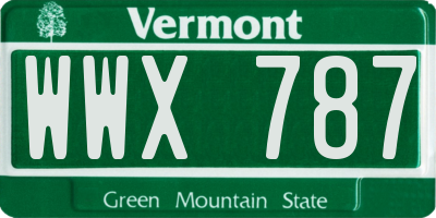 VT license plate WWX787