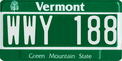 VT license plate WWY188