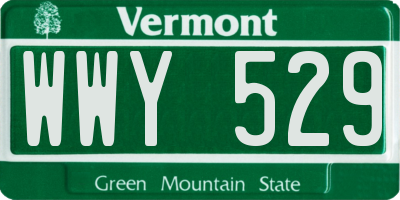VT license plate WWY529
