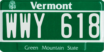 VT license plate WWY618