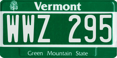 VT license plate WWZ295