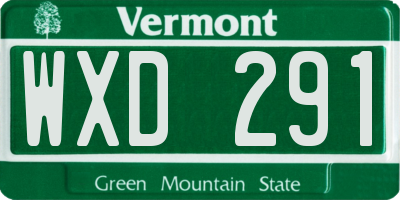 VT license plate WXD291