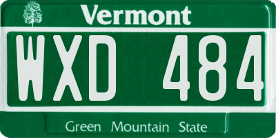 VT license plate WXD484