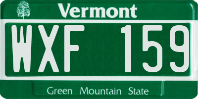 VT license plate WXF159