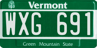VT license plate WXG691