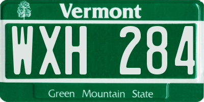 VT license plate WXH284