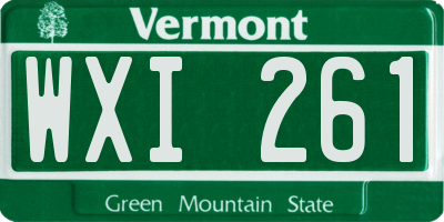 VT license plate WXI261