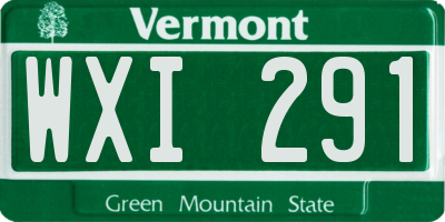VT license plate WXI291