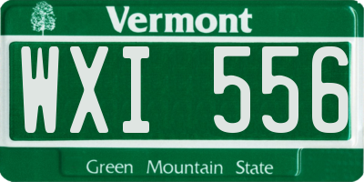 VT license plate WXI556