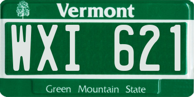 VT license plate WXI621