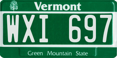 VT license plate WXI697