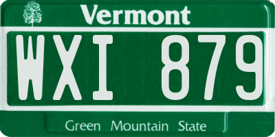 VT license plate WXI879
