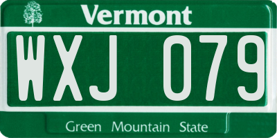 VT license plate WXJ079