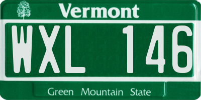 VT license plate WXL146