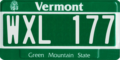 VT license plate WXL177