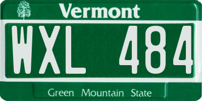 VT license plate WXL484