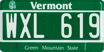 VT license plate WXL619