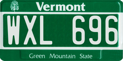 VT license plate WXL696