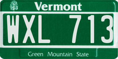VT license plate WXL713