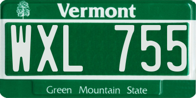 VT license plate WXL755