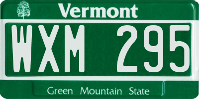 VT license plate WXM295