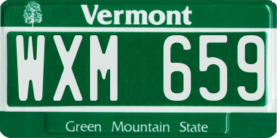 VT license plate WXM659