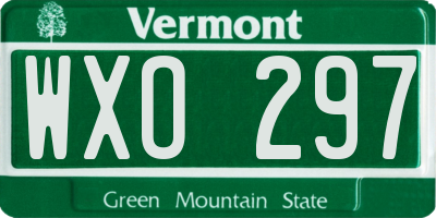 VT license plate WXO297