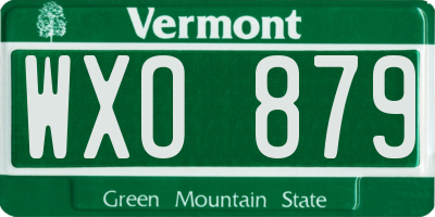 VT license plate WXO879