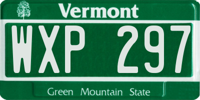 VT license plate WXP297