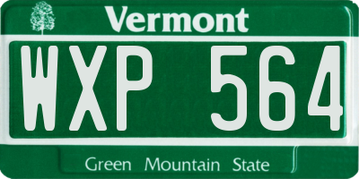 VT license plate WXP564