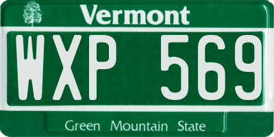 VT license plate WXP569