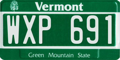 VT license plate WXP691