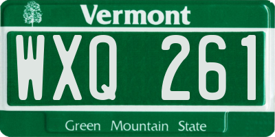 VT license plate WXQ261