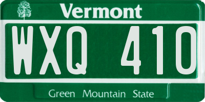 VT license plate WXQ410