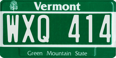 VT license plate WXQ414