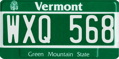 VT license plate WXQ568