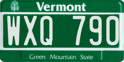 VT license plate WXQ790
