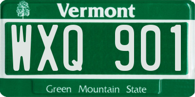 VT license plate WXQ901