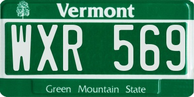 VT license plate WXR569