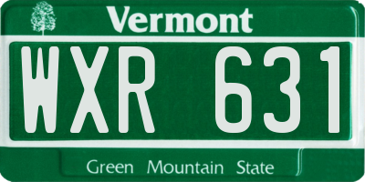 VT license plate WXR631