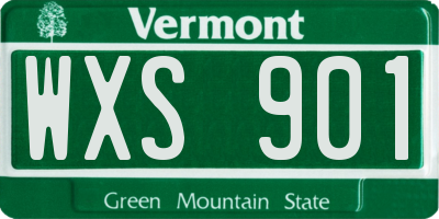 VT license plate WXS901