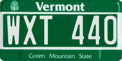 VT license plate WXT440