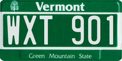 VT license plate WXT901