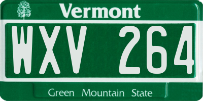 VT license plate WXV264