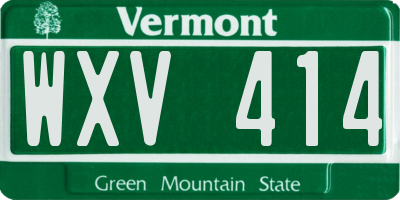 VT license plate WXV414